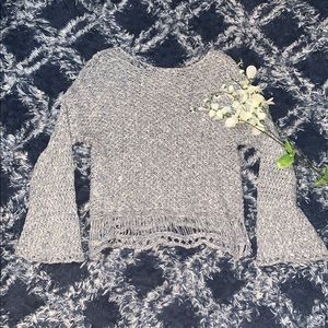 Blue Loose-Knit Sweater